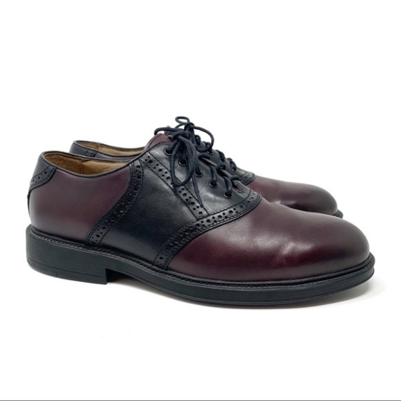 Florsheim Burgundy Saddle Shoes Lace Up 8.5 WIDE main image 6